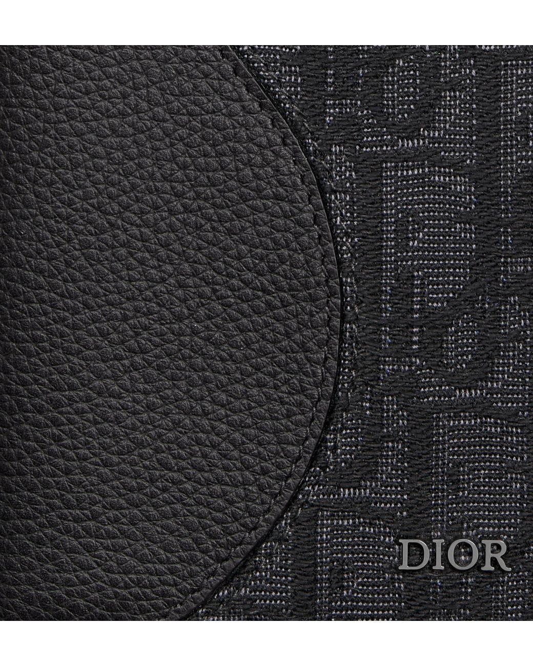 Dior Black Saddle Long Vertical Wallet for men
