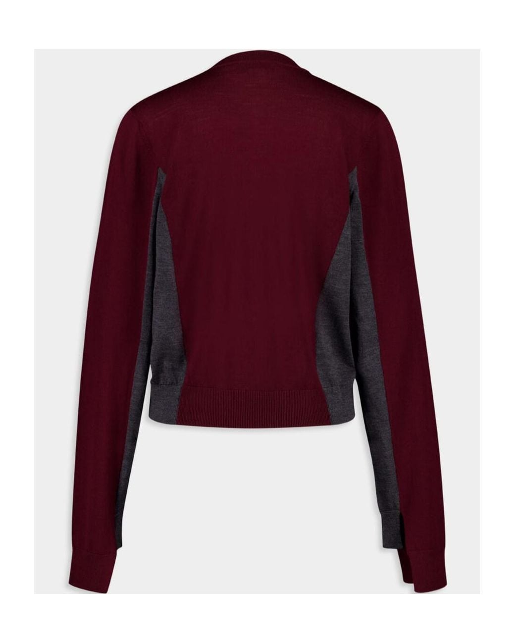Stella McCartney Red Colour-Block Wool Cardigan