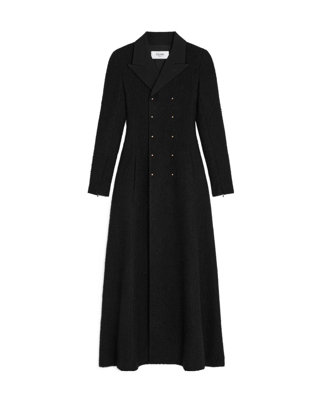 Céline Black Double-Breasted Coat
