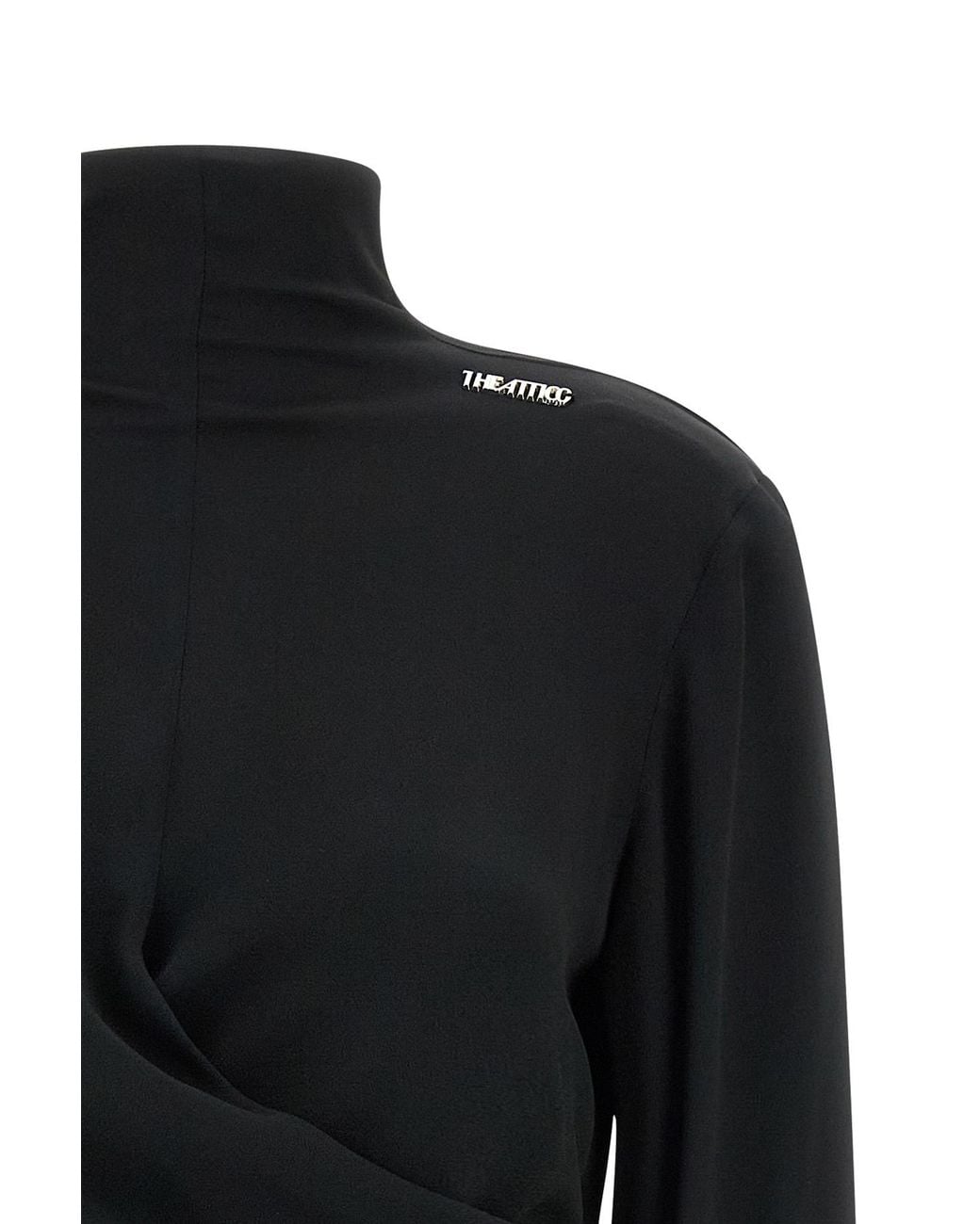 The Attico Black Waistbanded Blouse