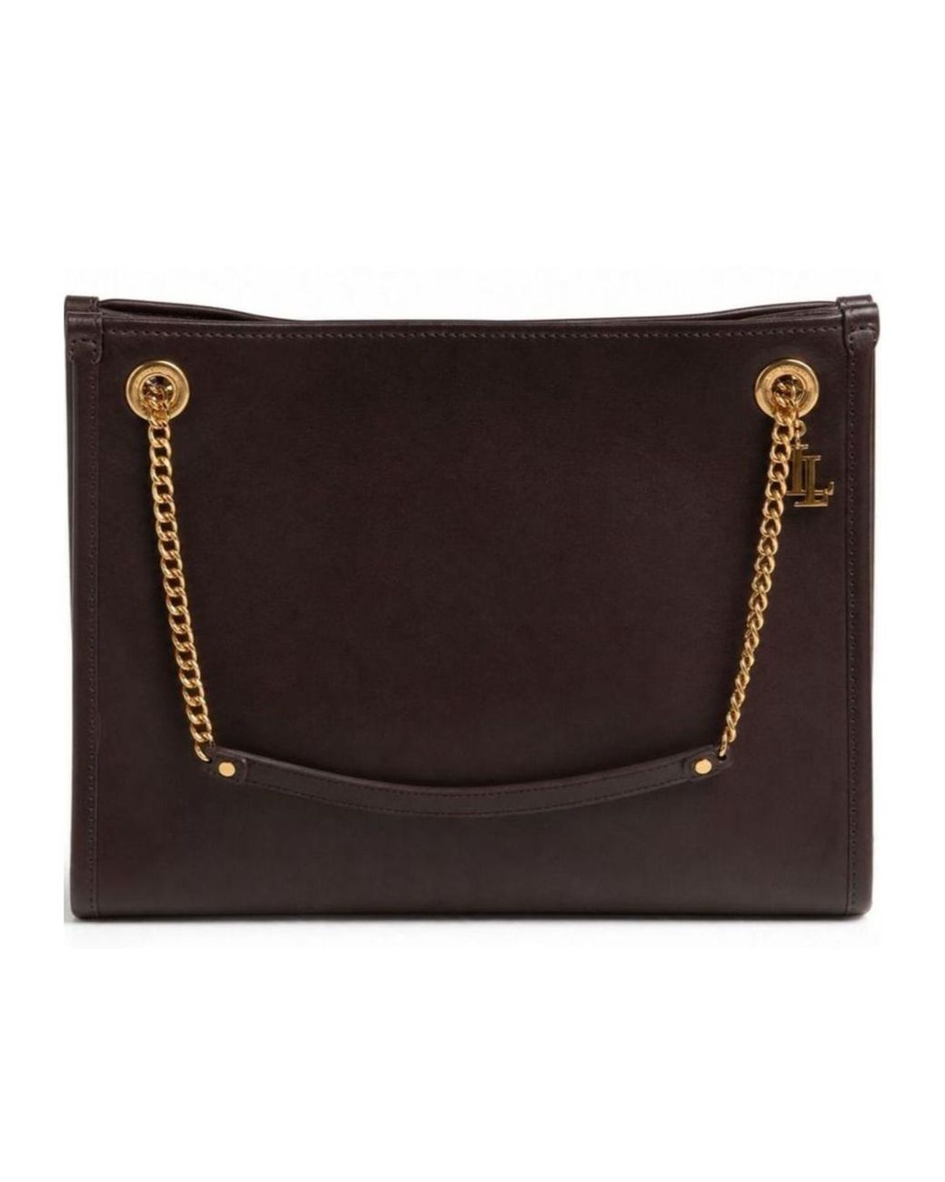Ralph Lauren Brown Lauren Chain-Linked Tote Bag