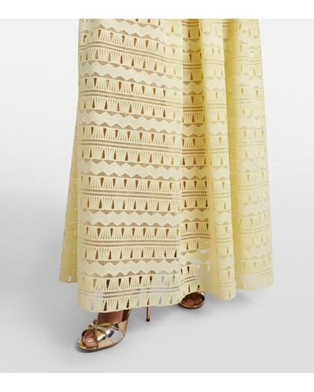 Elie Saab Metallic Fringed Dress