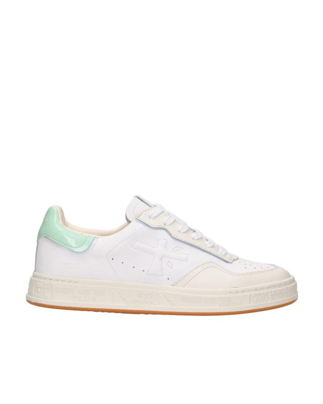 Premiata White Logo Sports Shoes