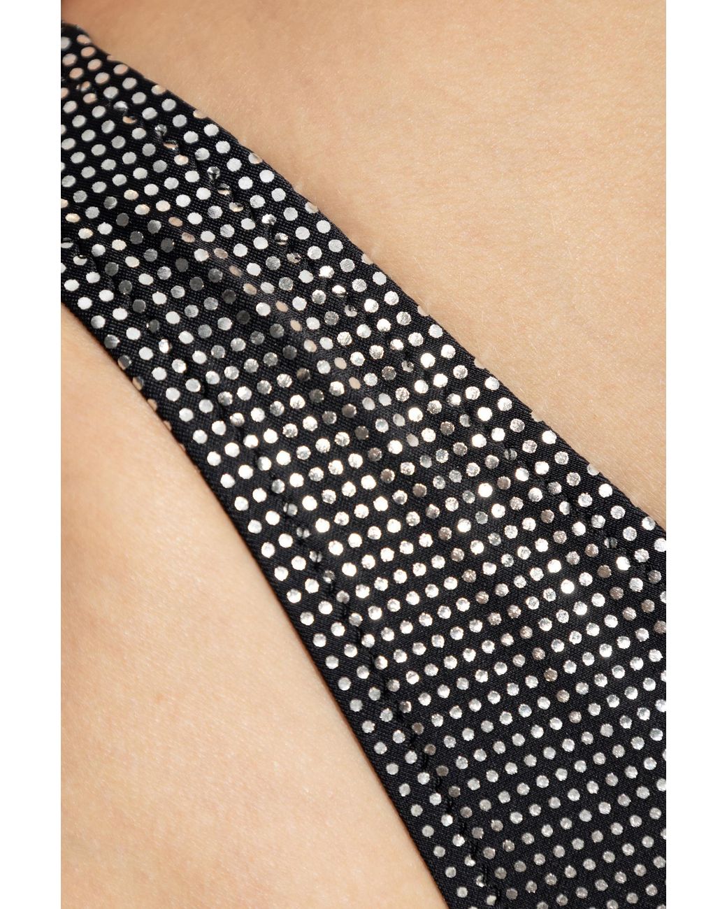 Moschino Black Metallic Detailed Swimsuit Bottom