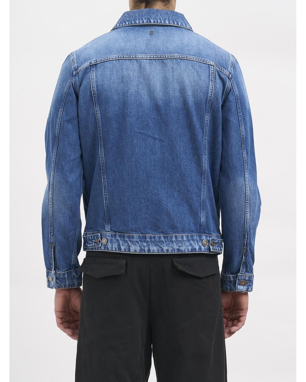 Dondup Blue Faded-Effect Denim Jacket for men