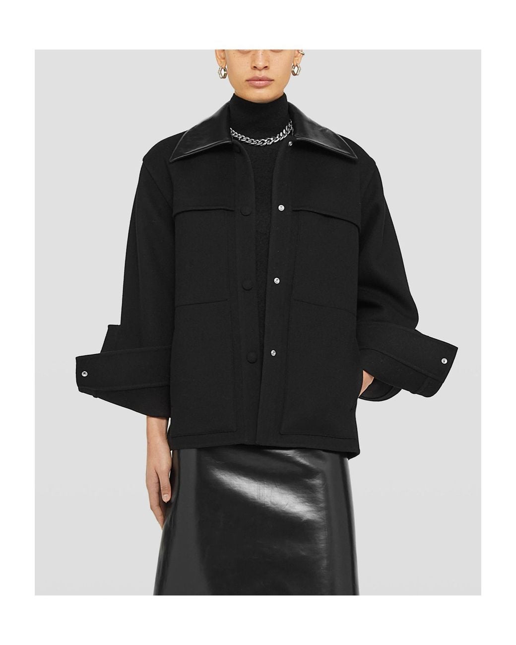 Jil Sander Black Long-Sleeved Overshirt