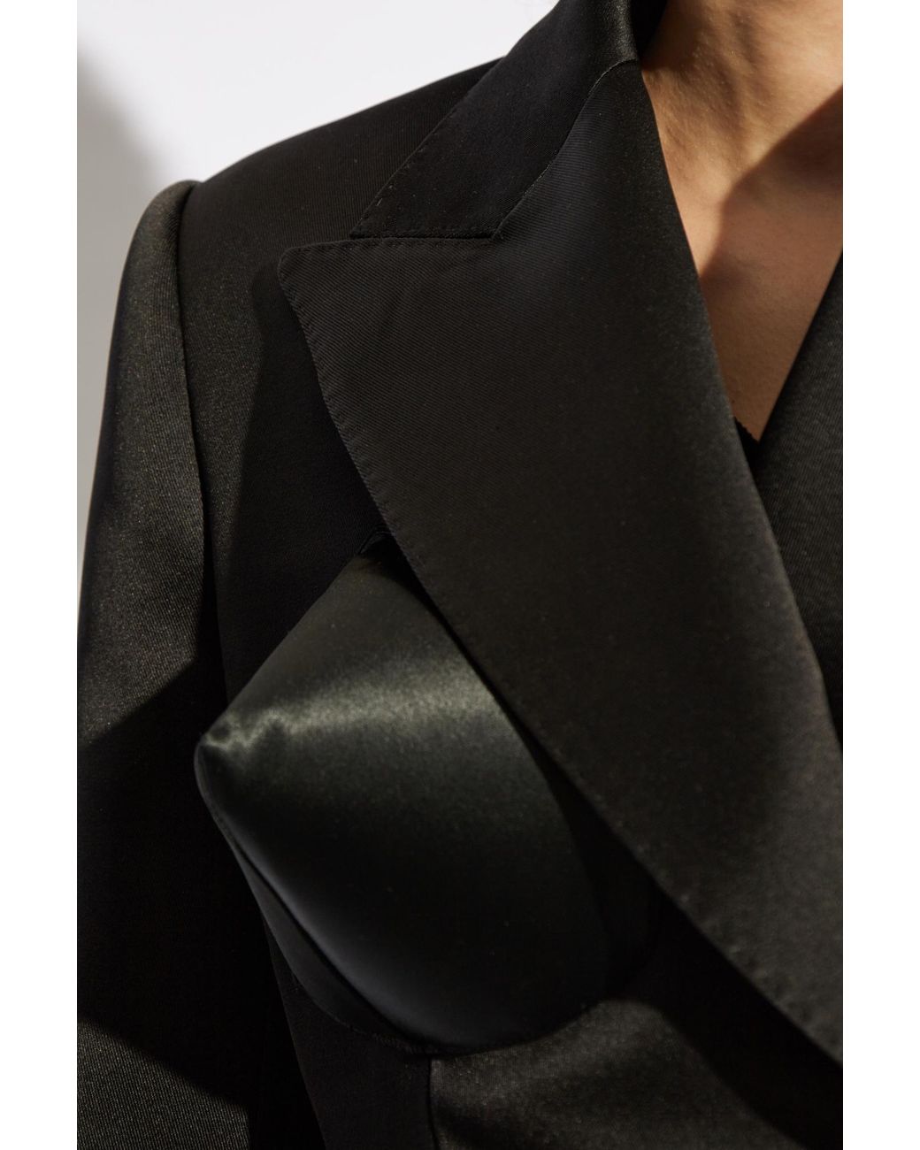 Dolce & Gabbana Black Double-Breasted Duchess Jacket
