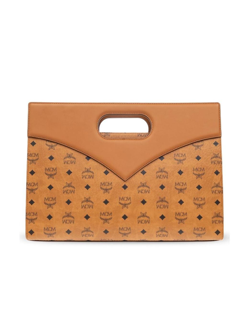 MCM Brown Logo Shoulder Bag