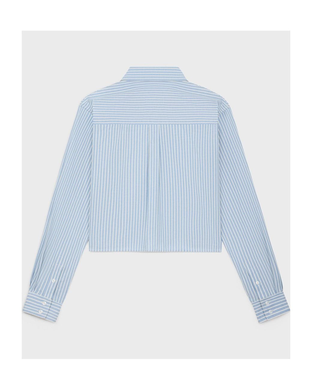 Céline Blue Cropped Shirt