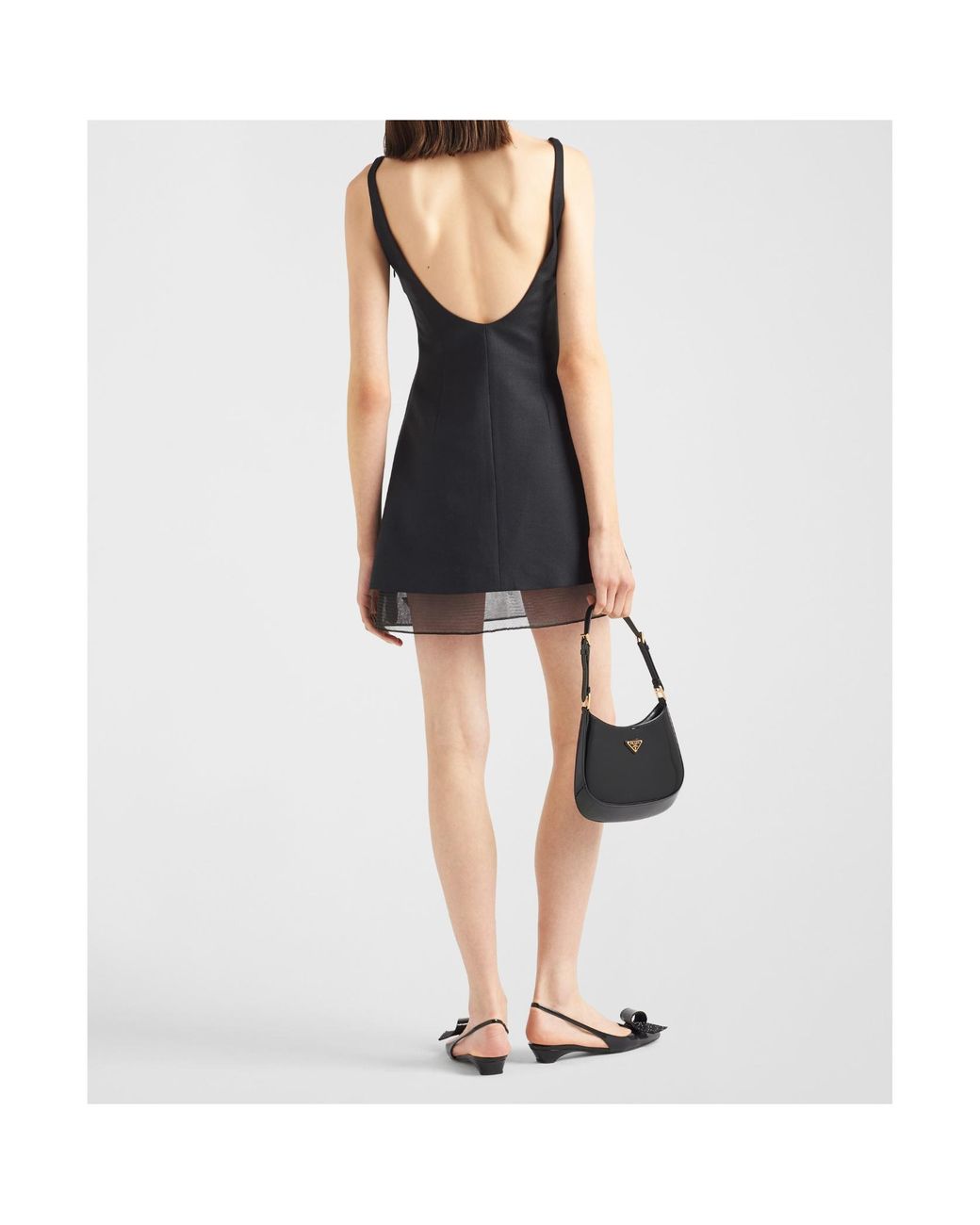 Prada Black Wool Short Dress Clothing