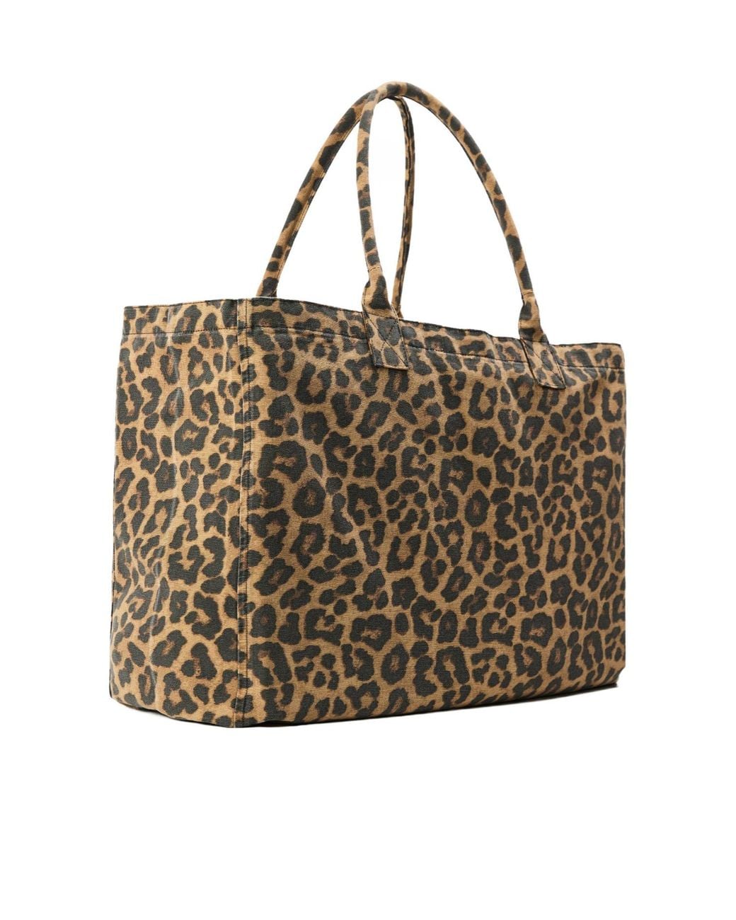Anine Bing Brown Leopard Print Tote Bag