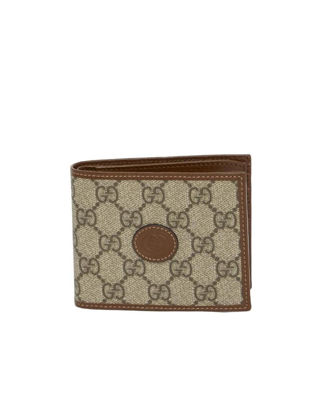 Gucci Natural Gg Supreme-Canvas Bi-Fold Wallet for men