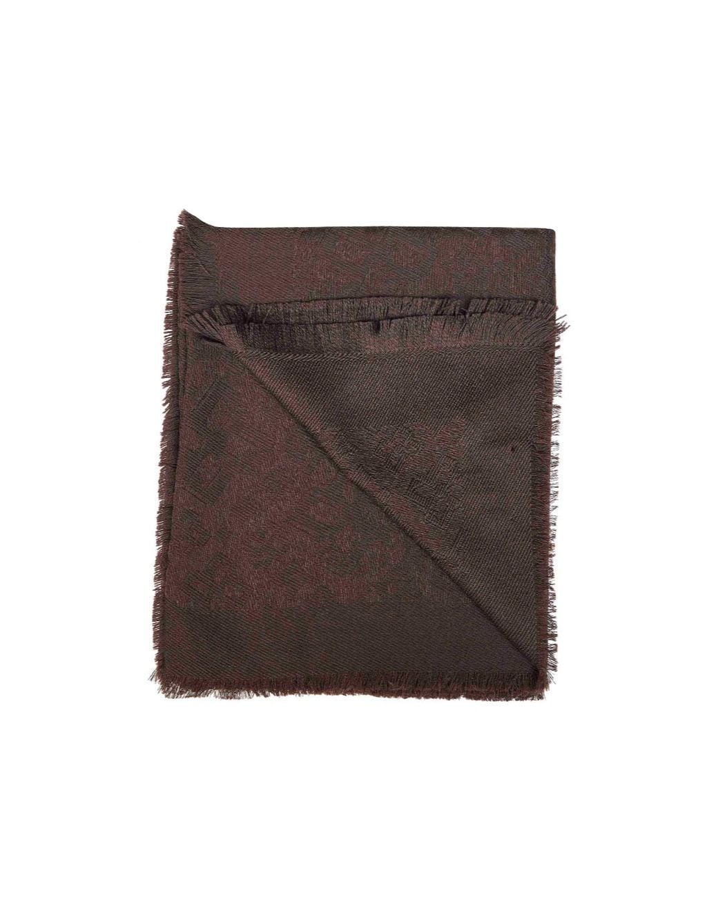 Tagliatore Brown Worn-Out Scarf for men
