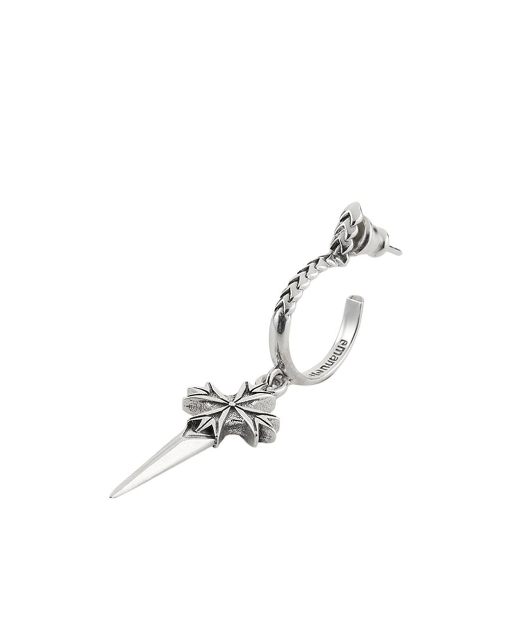 Emanuele Bicocchi White Pugnale Earring for men