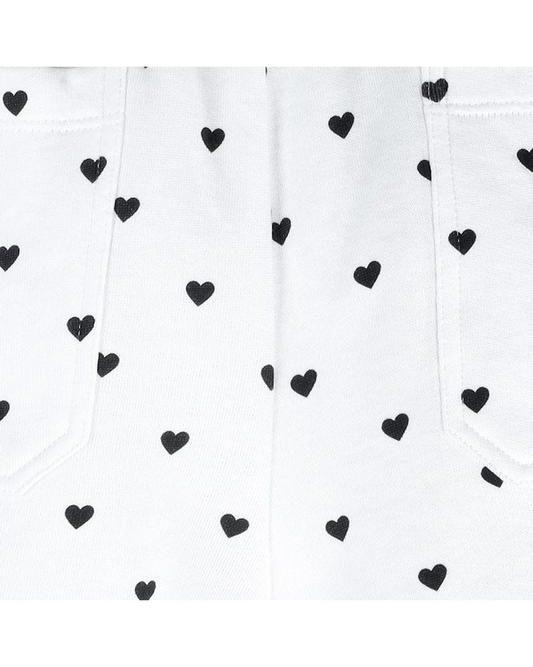 RED Valentino White Heart Printed Drawstring Shorts
