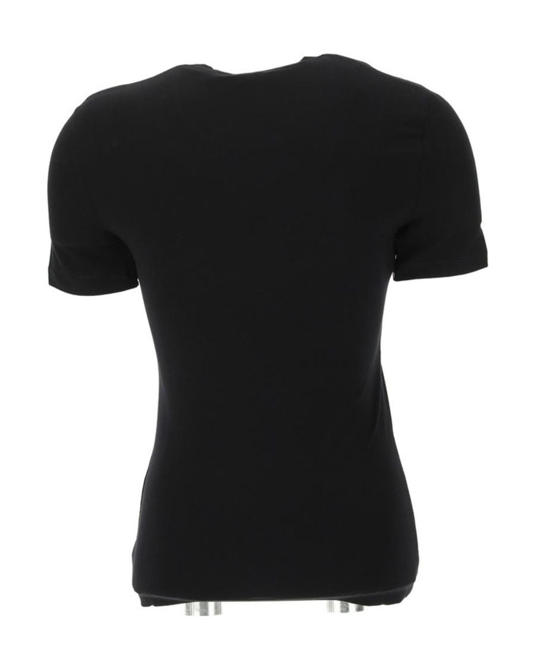Versace Black Logo Printed Crewneck T-Shirt
