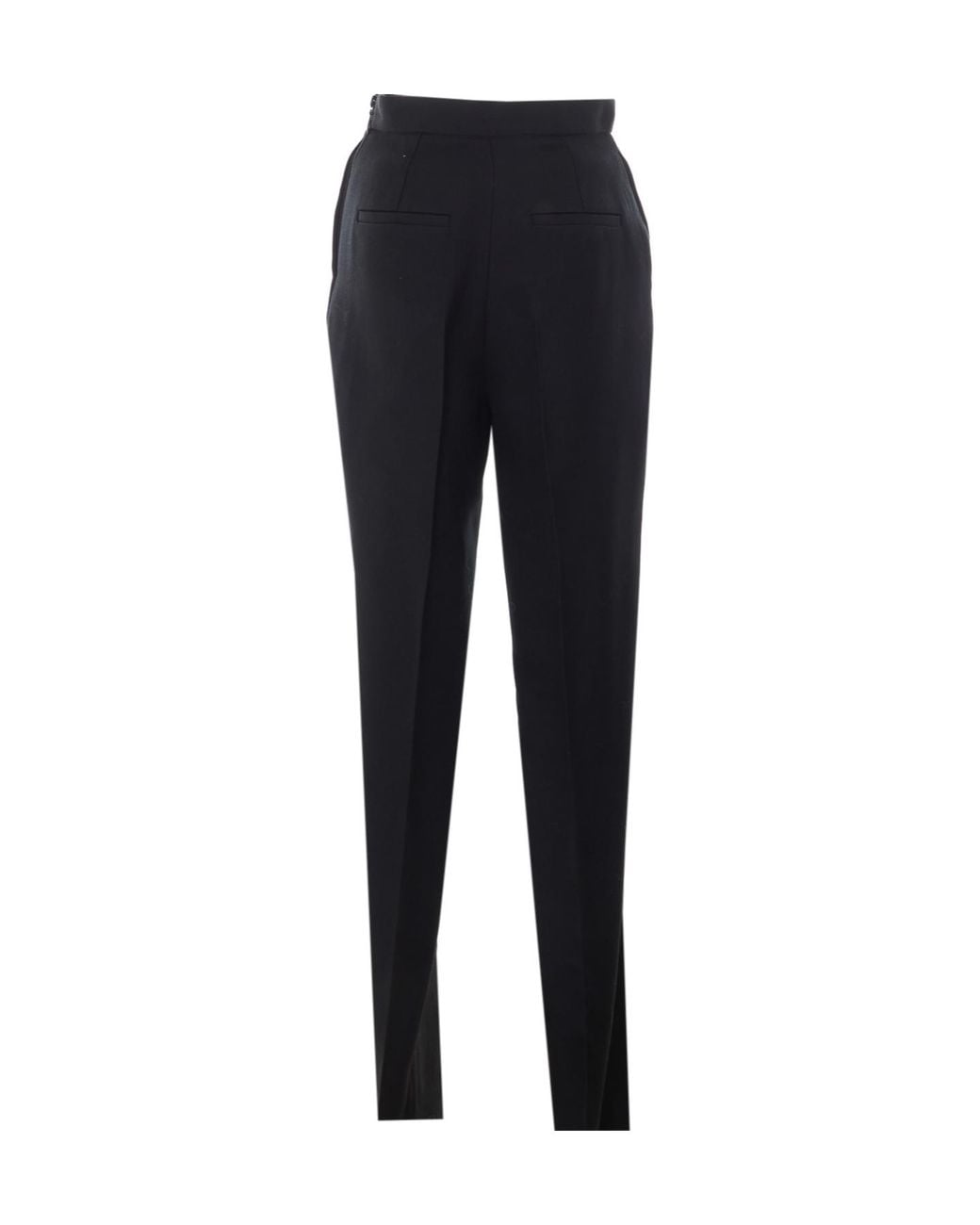 Elisabetta Franchi Black Button Detail Straight-Leg Pants for men