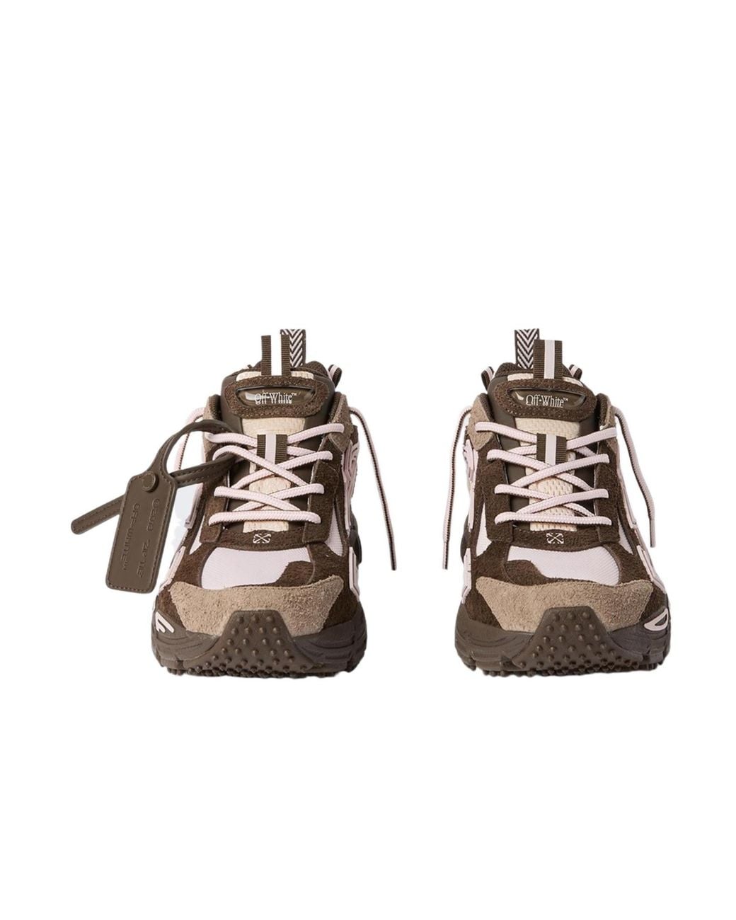 Off-White c/o Virgil Abloh Brown Round-Toe Sneakers