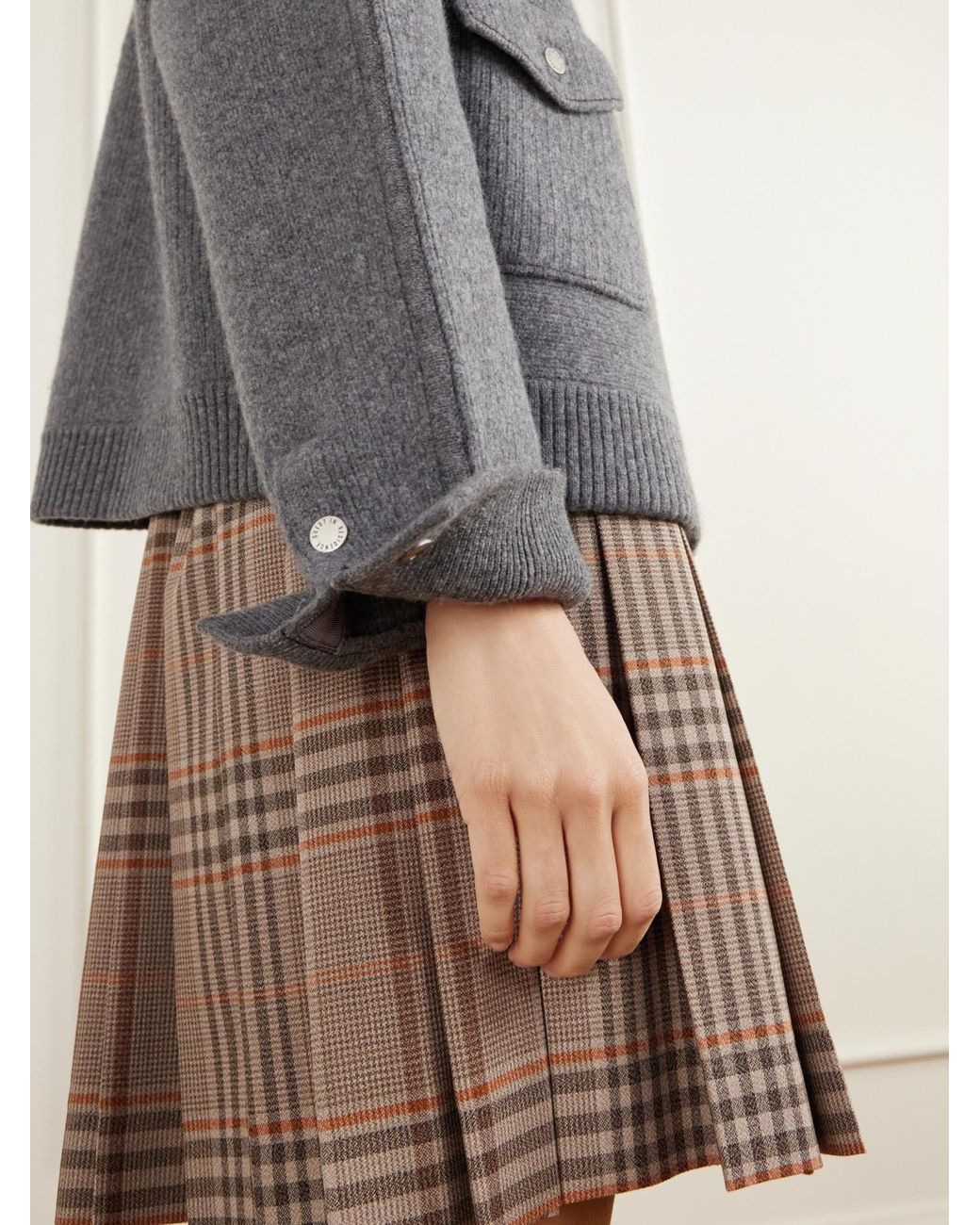 Guest In Residence Gray Rib-Knitted Felted Jacket