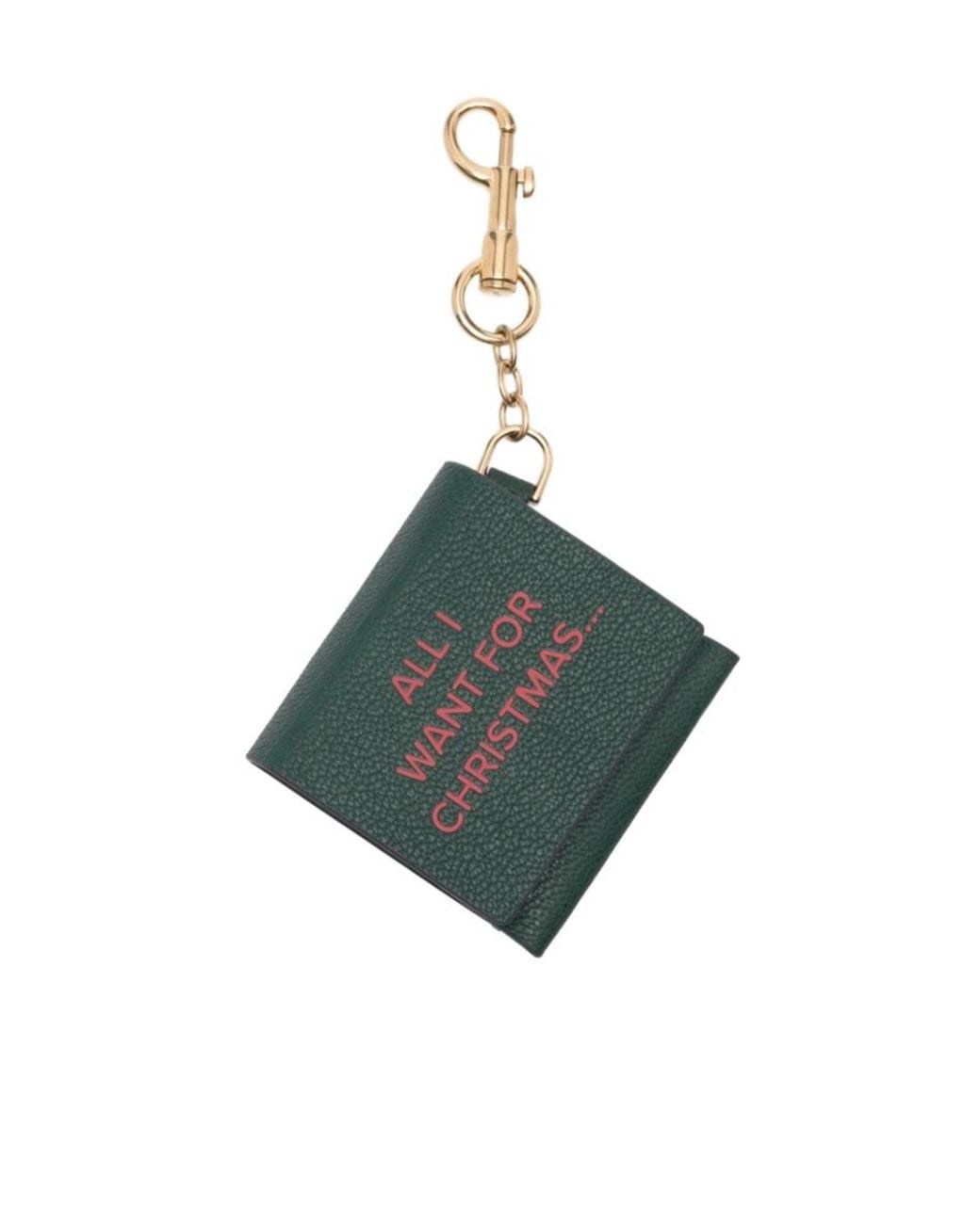 Anya Hindmarch Green Christmas Charm Keyring