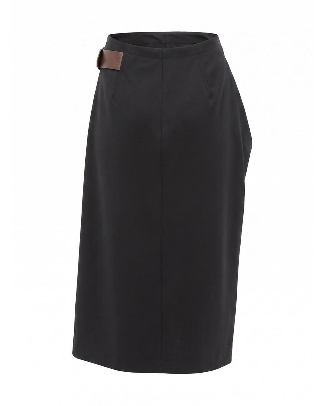 Bottega Veneta Black Grain De Poudre Skirt