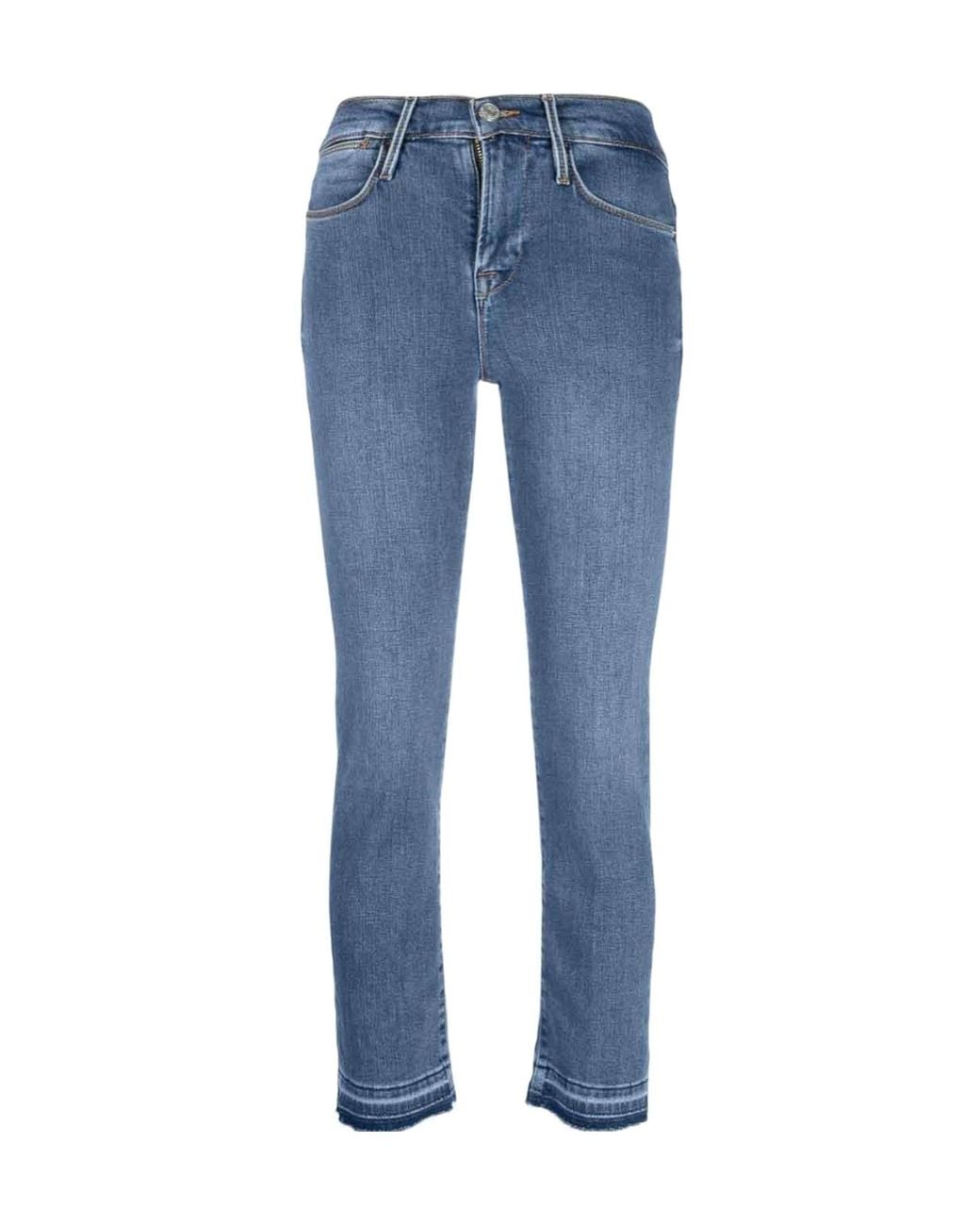 FRAME Blue Le High Straight Leg Jeans