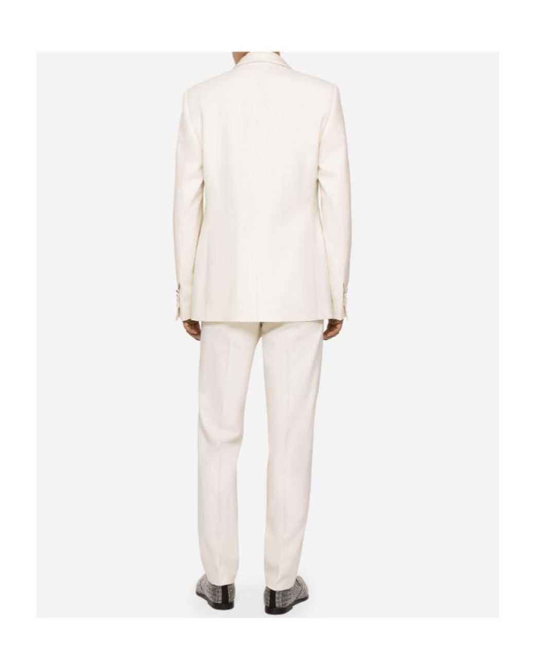 Dolce & Gabbana White Single-Breasted Sicilia Fit Jacket for men