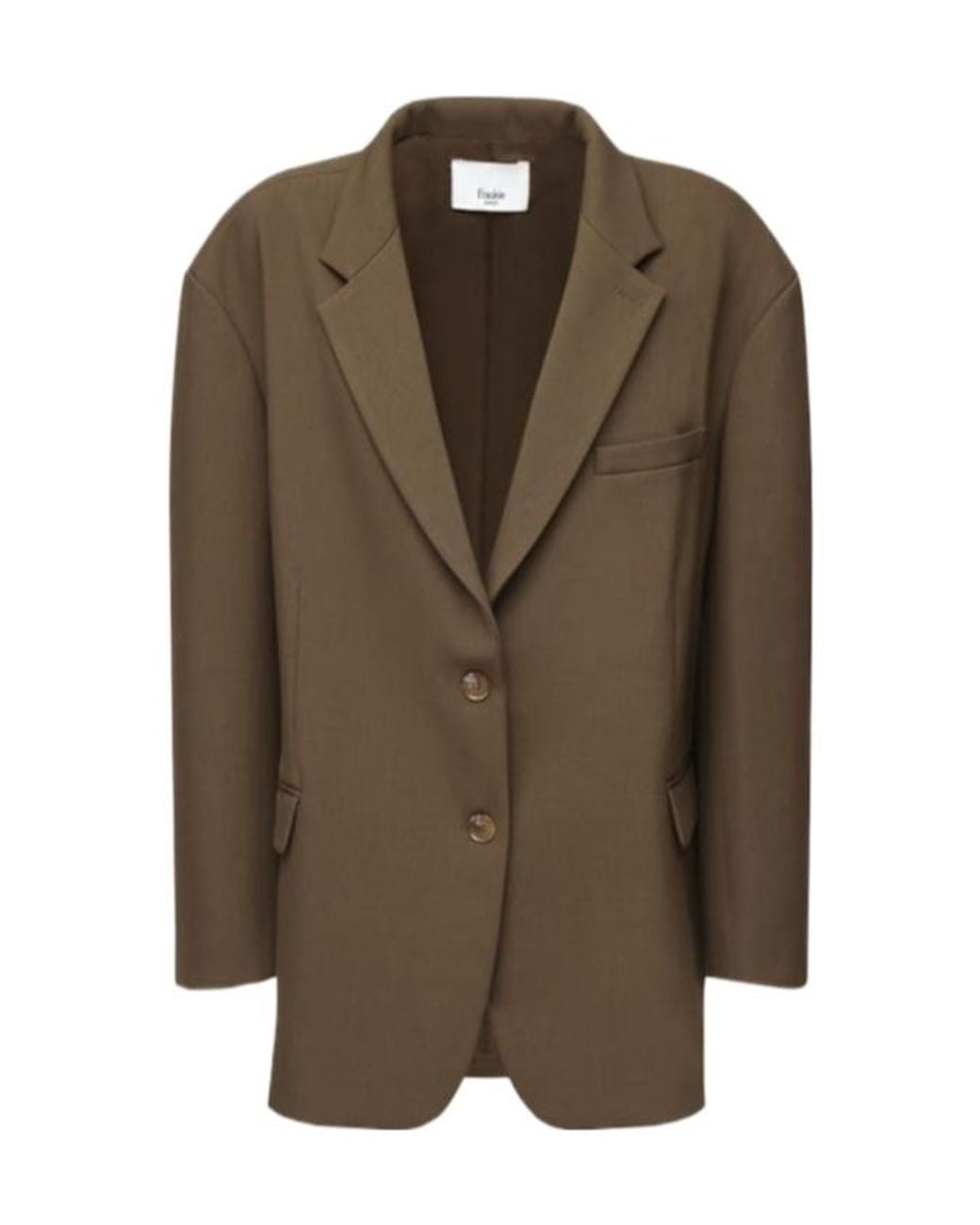 Frankie Shop Green Single-Breasted Blazer