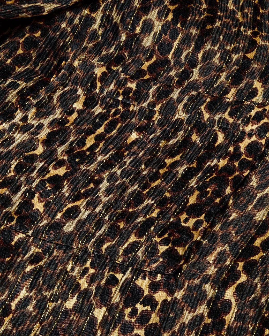 Saint Laurent Brown Leopard Printed Pajama Blouse
