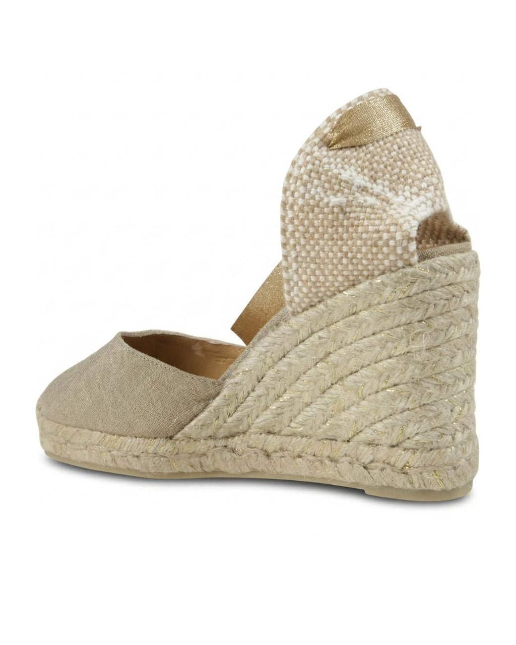 Castaner Natural Round-Toe Wedge Heels