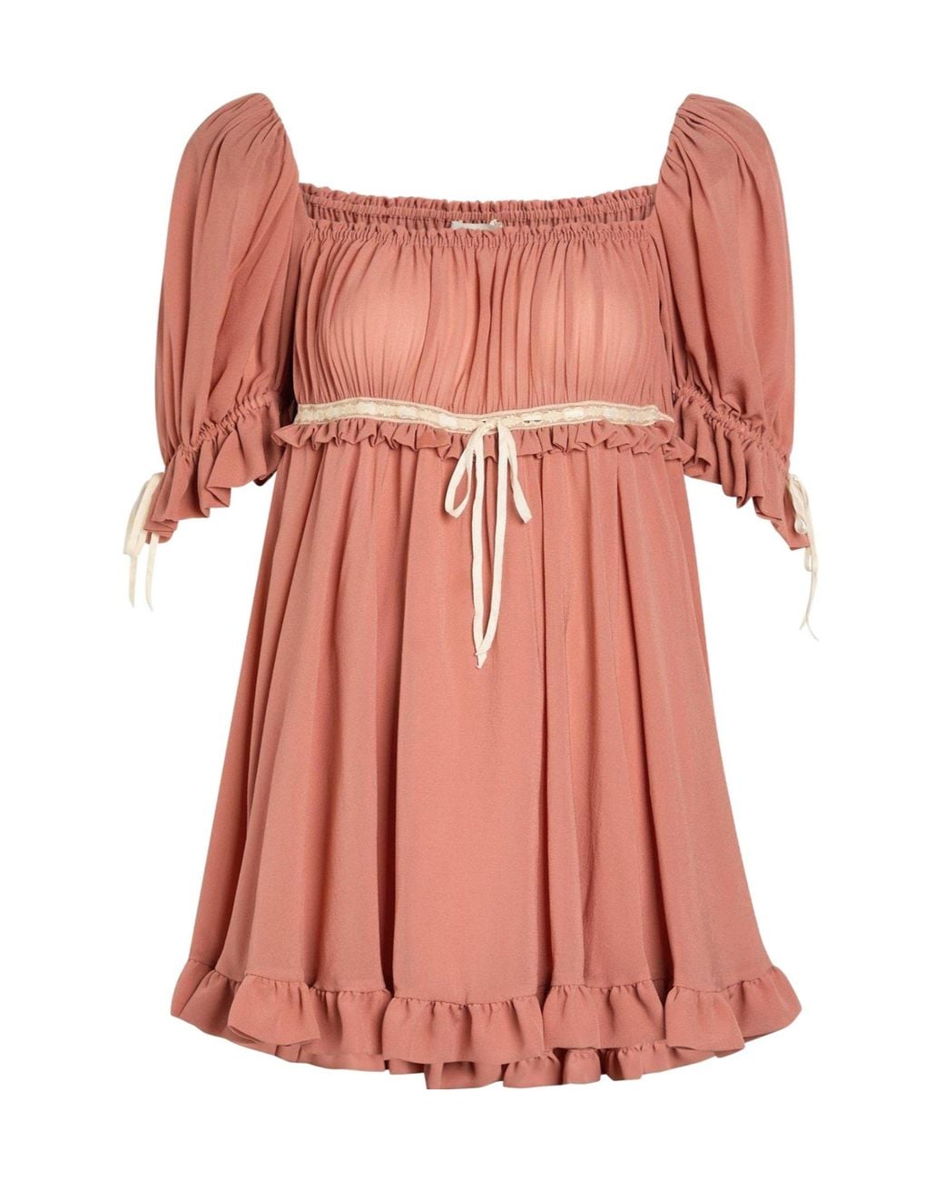 Chloé Pink Lace Paneled Dress