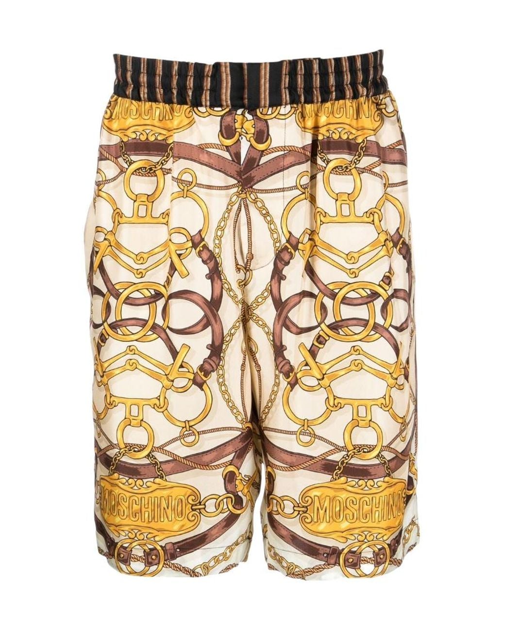 Moschino Metallic Printed Shorts for men