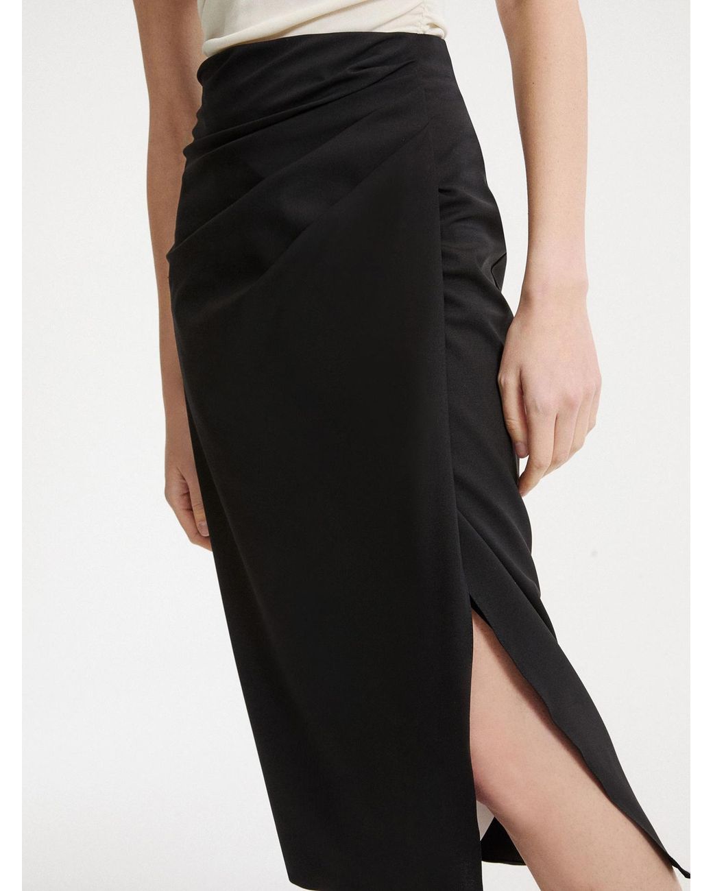 Marella Black Draped Skirt