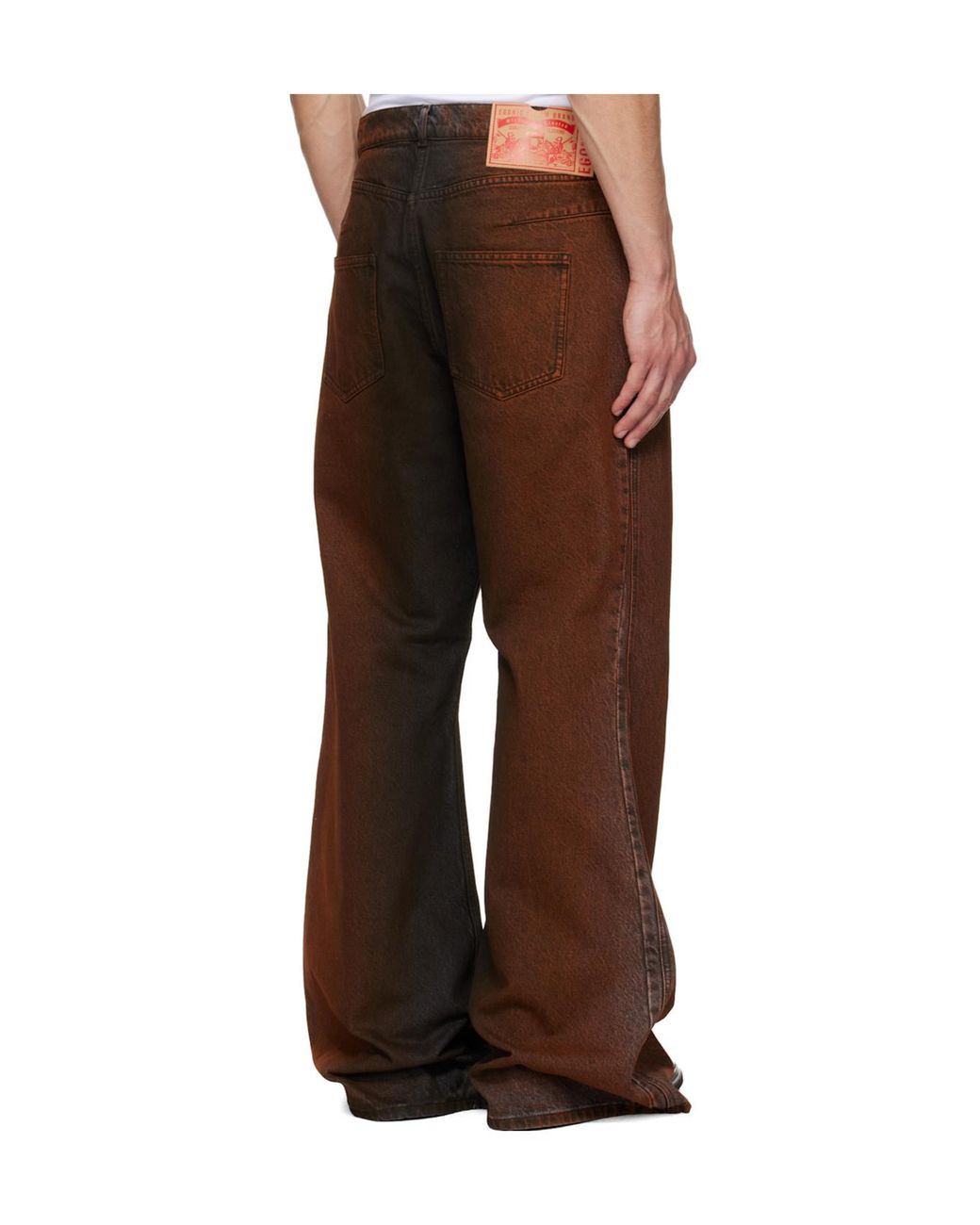 Egonlab Brown Wide-Leg Jeans for men