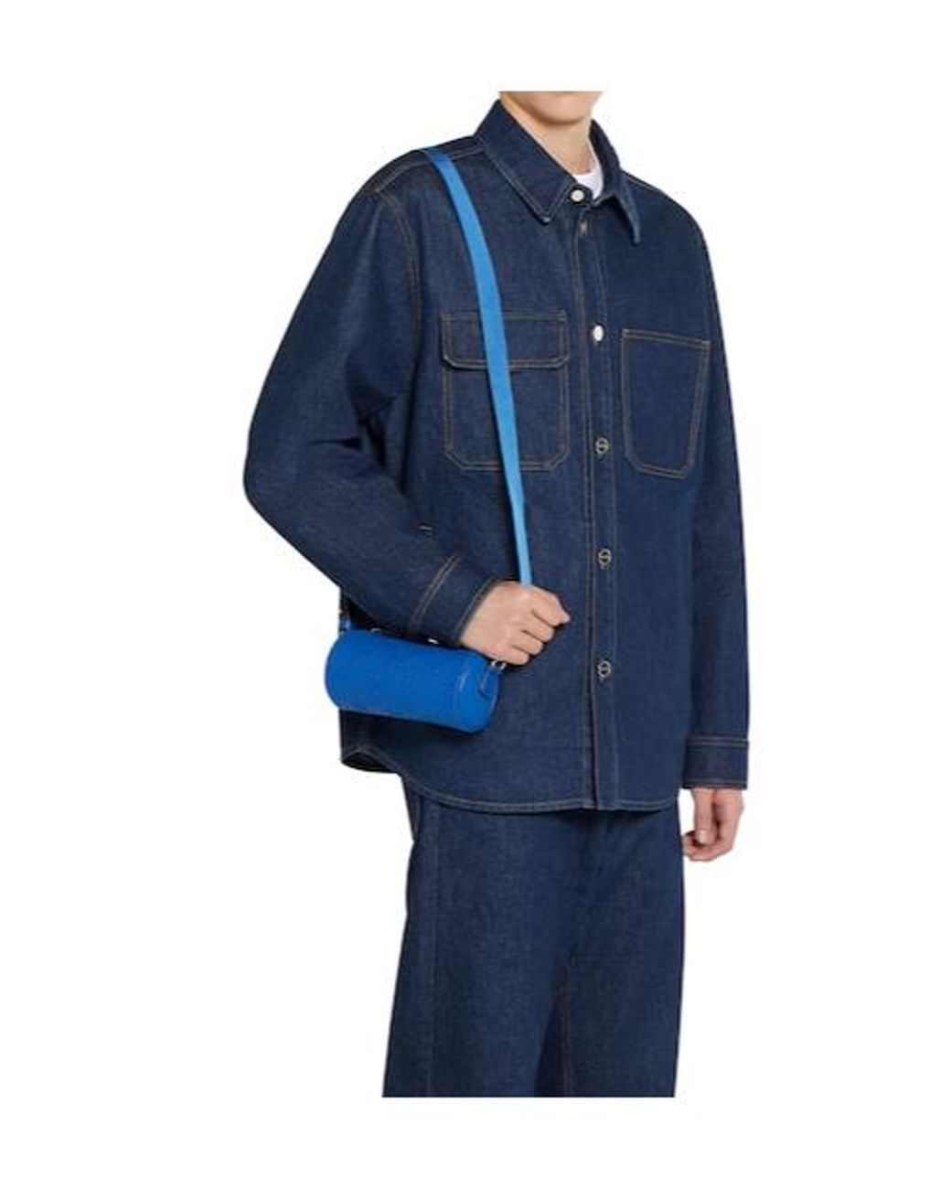 Gucci Blue Edge Mini Cylinder Bag for men
