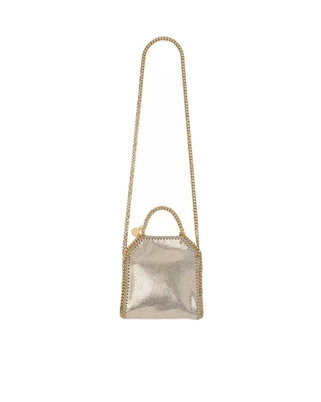 Stella McCartney Metallic Falabella Micro Shoulder Bag