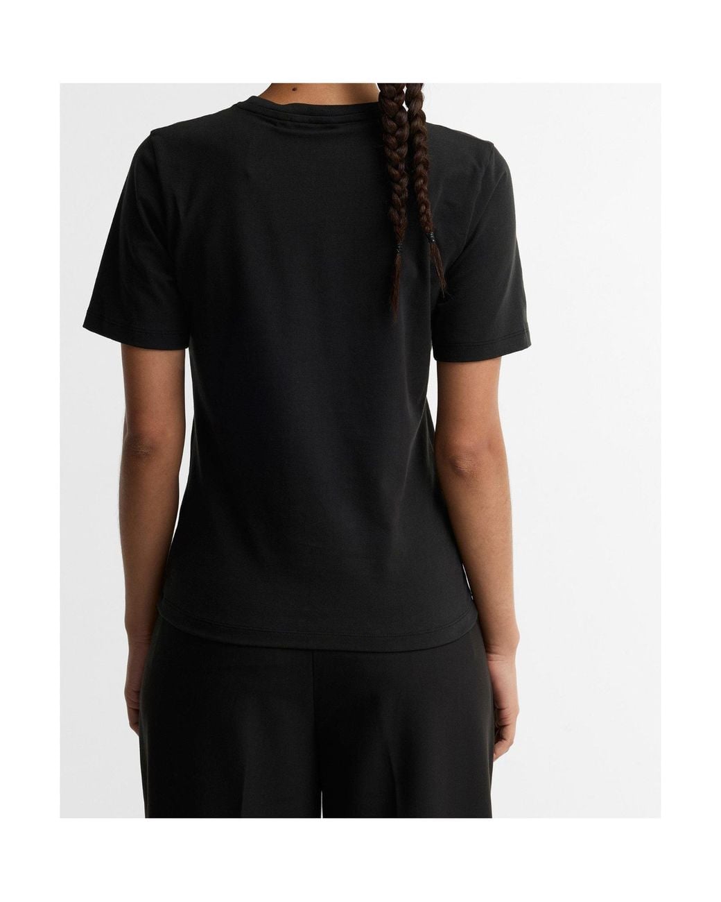 Barbour Black Short-Sleeve Crew Neck Tee