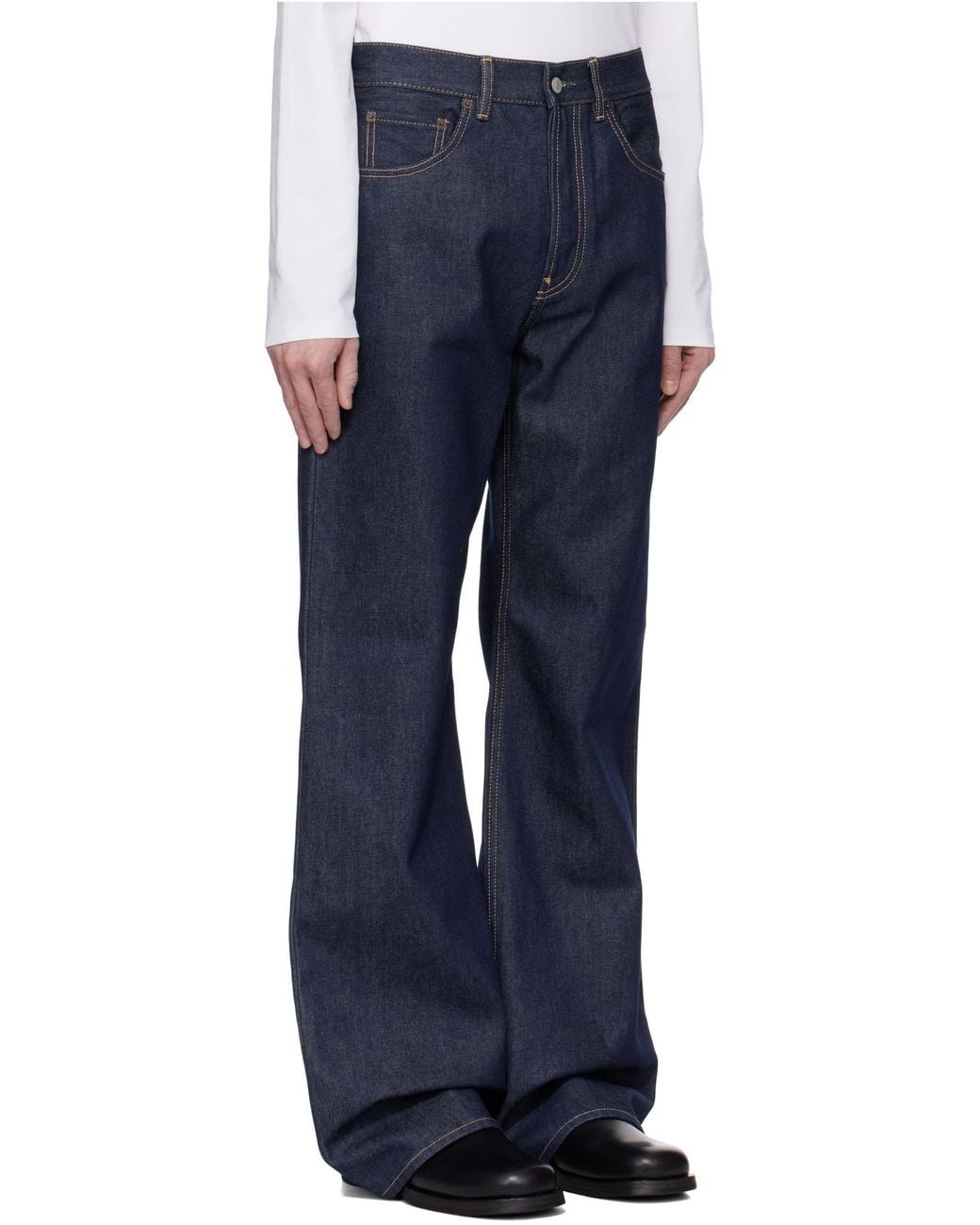 Acne Blue Wide Leg Jeans for men