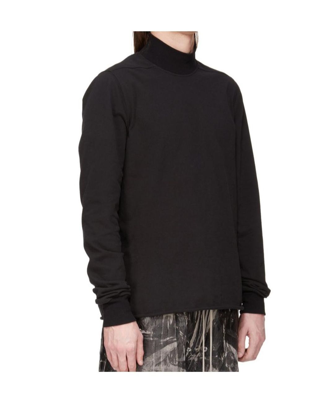Rick Owens Black Headon Dbl Sweatshirt for men