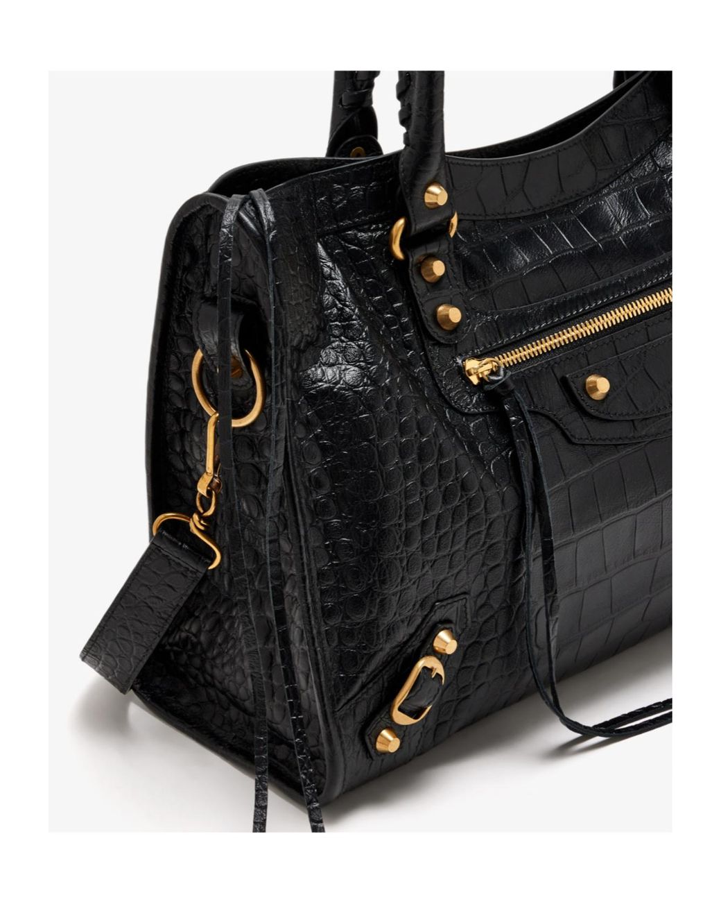 Balenciaga Black Le City Medium Shoulder Bag