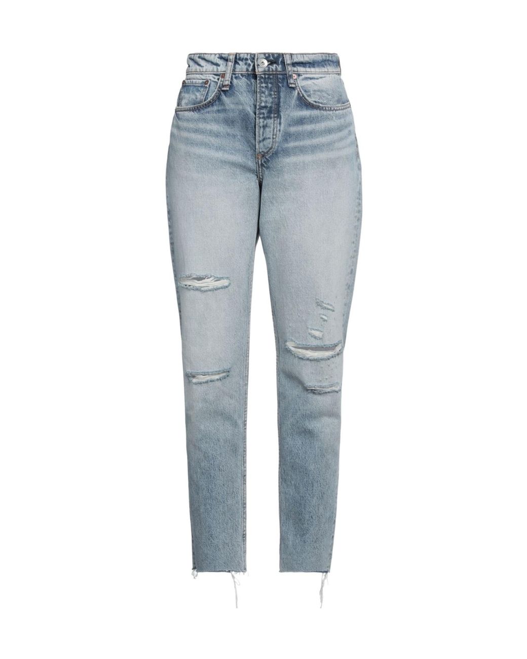 Rag & Bone Blue Plain Colour Baggy Jeans