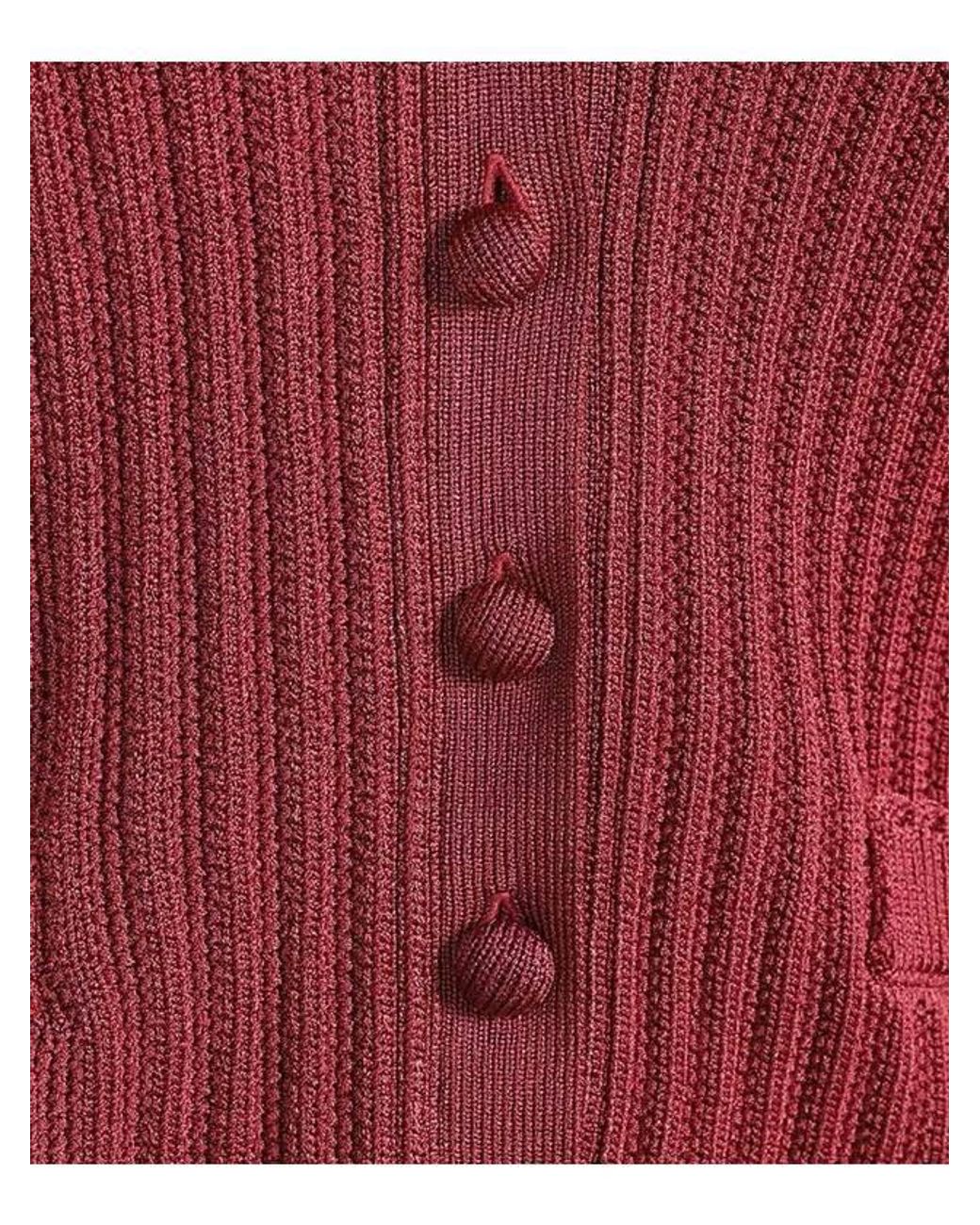 Lanvin Red Long-Sleeved Sweater