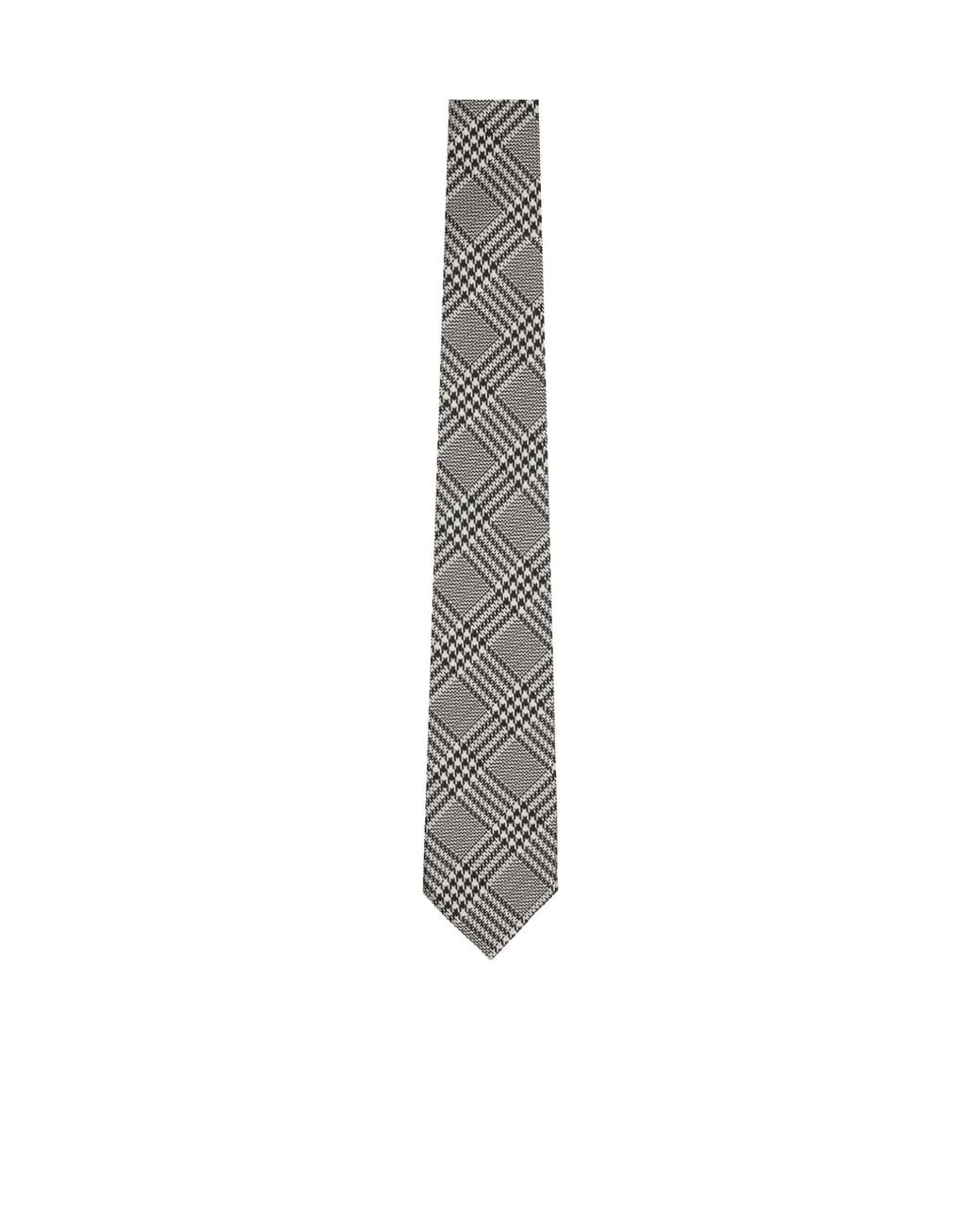 Tom Ford White Mouline Prince Of Wales Pointed Tie for men