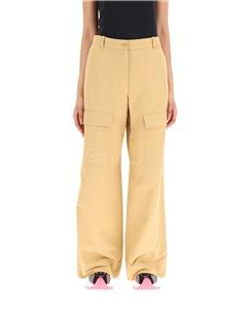 Stella McCartney Natural Straight-Leg Cargo Pants
