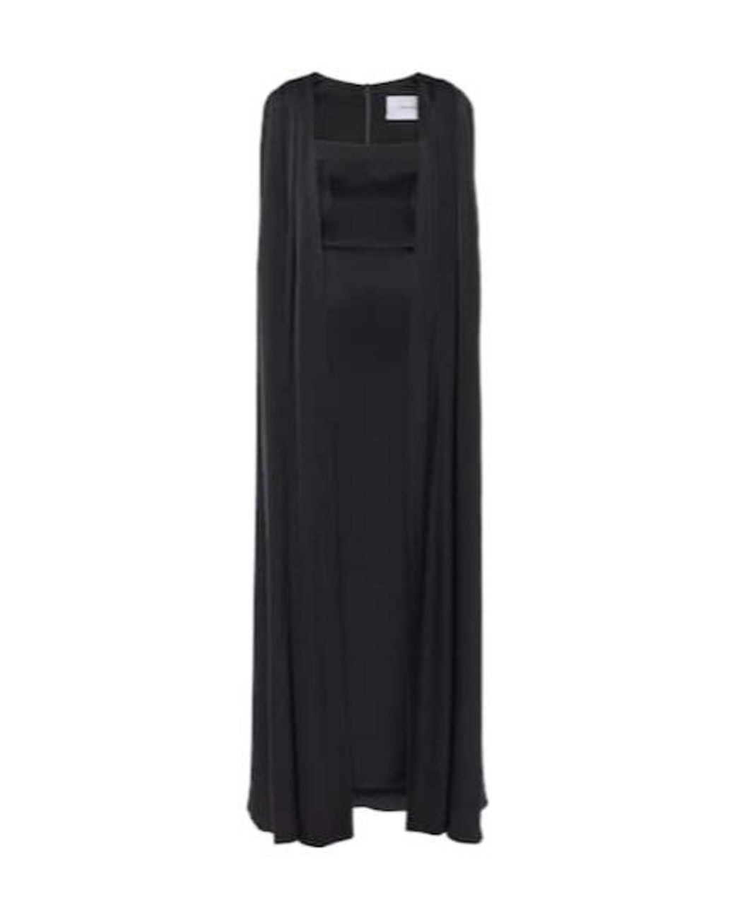 Alex Perry Black Caped Satin Gown