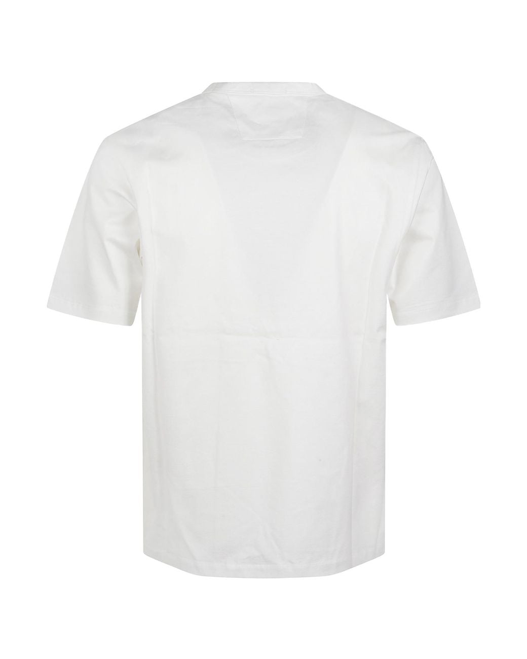 C P Company White Metropolis Series Logo-Patch T-Shirt for men