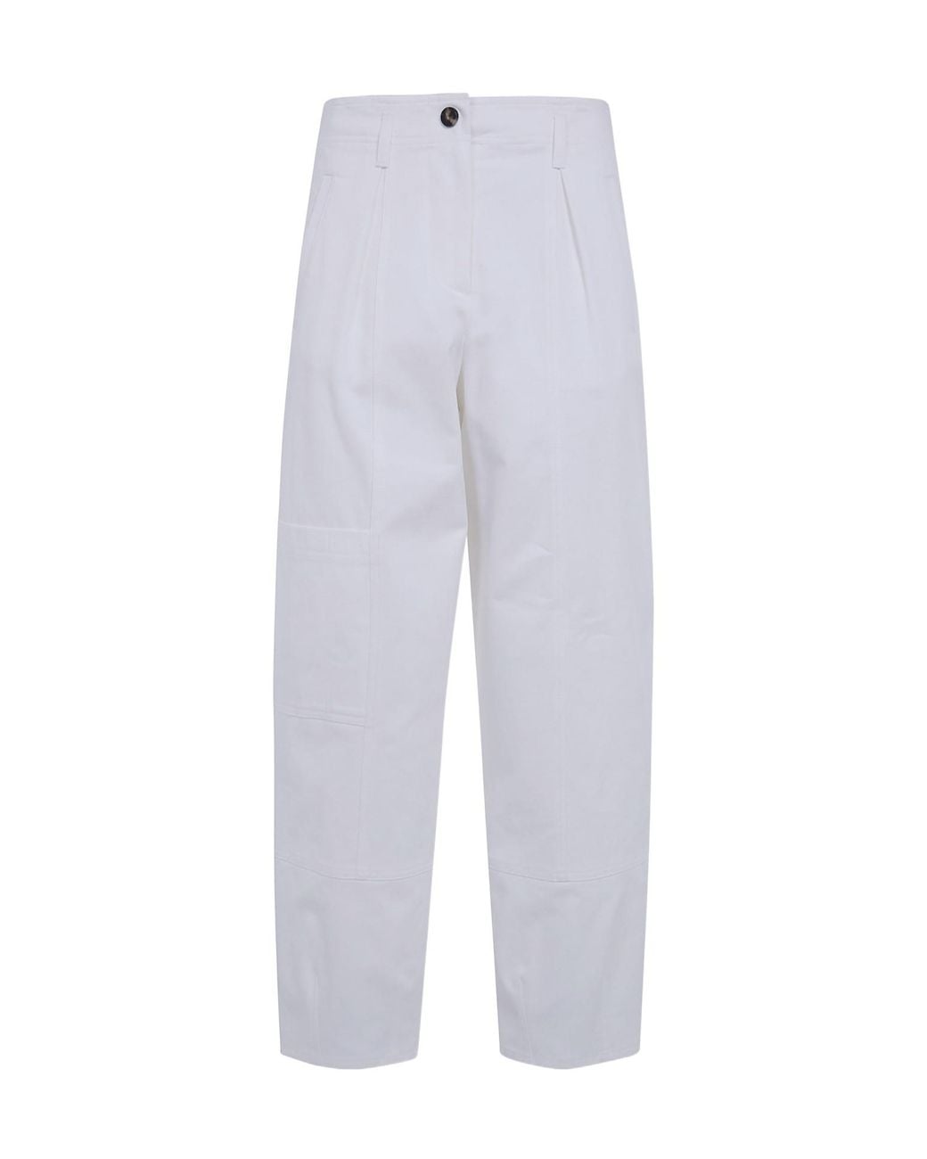 Max Mara White Bautta Pleated Pants