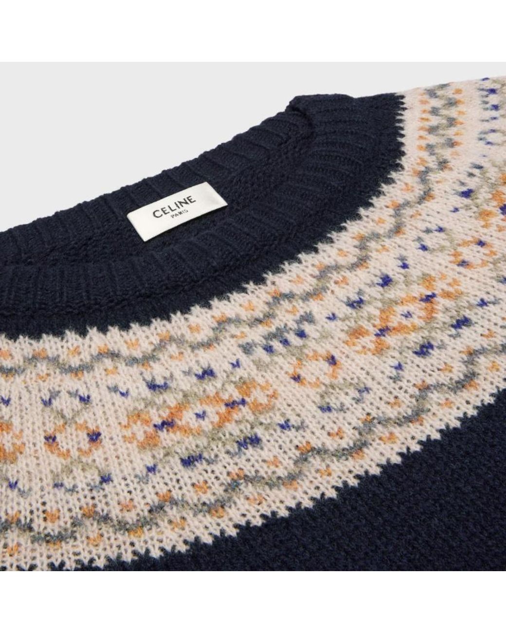 Céline Blue Crewneck Sweater for men