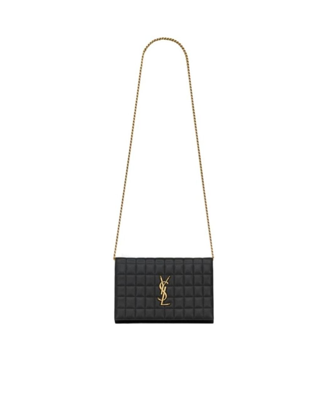 Saint Laurent White Cassandre Matelassé Carre Crossbody Bag