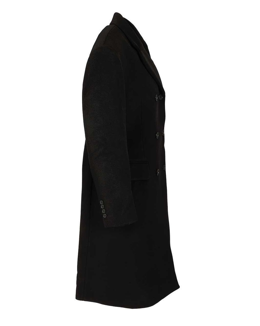 Filippa K Black Harper Double-Breasted Coat